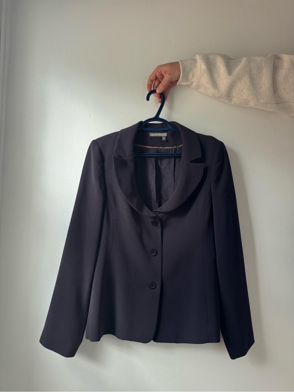 Classic Women's Black Three-Button Blazer Jacket